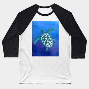 Sea Turtle with Teeth Baseball T-Shirt